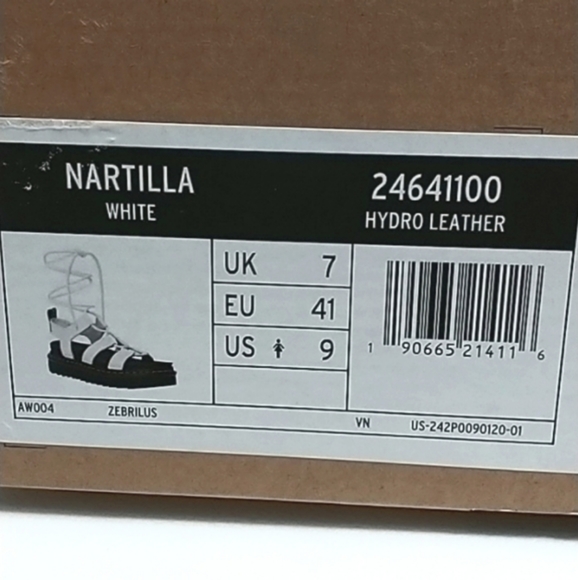 Dr Martens Nartilla White Lace Up Gladiator Platform Sandals - Picture 7 of 9